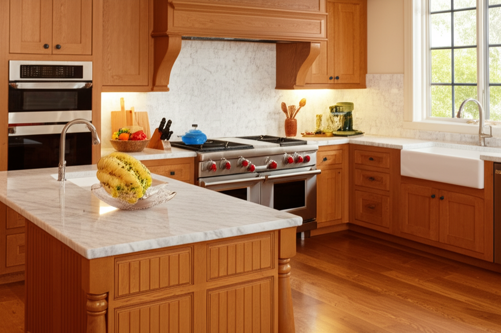 Классическая кухня из массива дерева