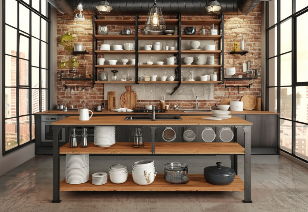 Кухня-студия в стиле лофт