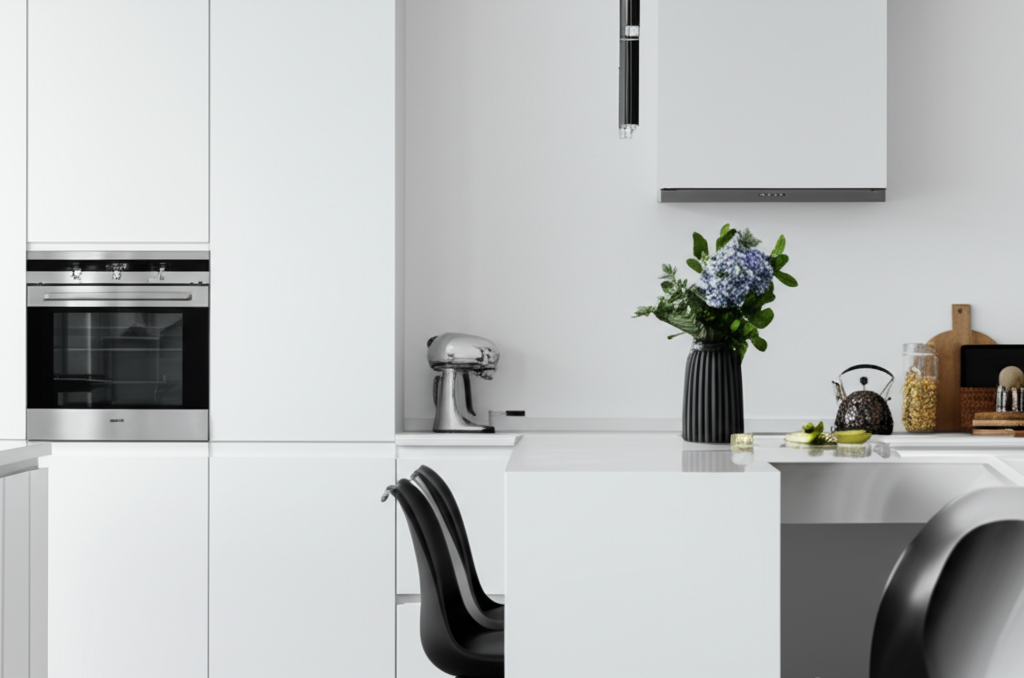 Современная кухня в светлых тонах